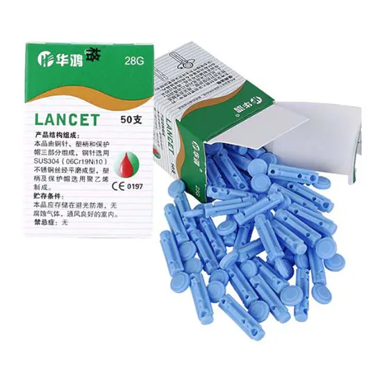 Lancing Device and Lancets for Blood Testing